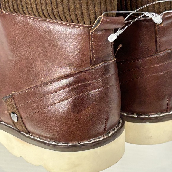 Steve Madden Boys Size 2 Brown Leather Zip Ankle Boots Buster Everett Kids Child - Picture 9 of 12